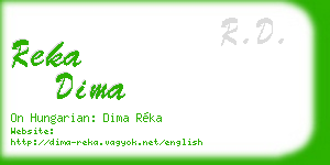 reka dima business card
